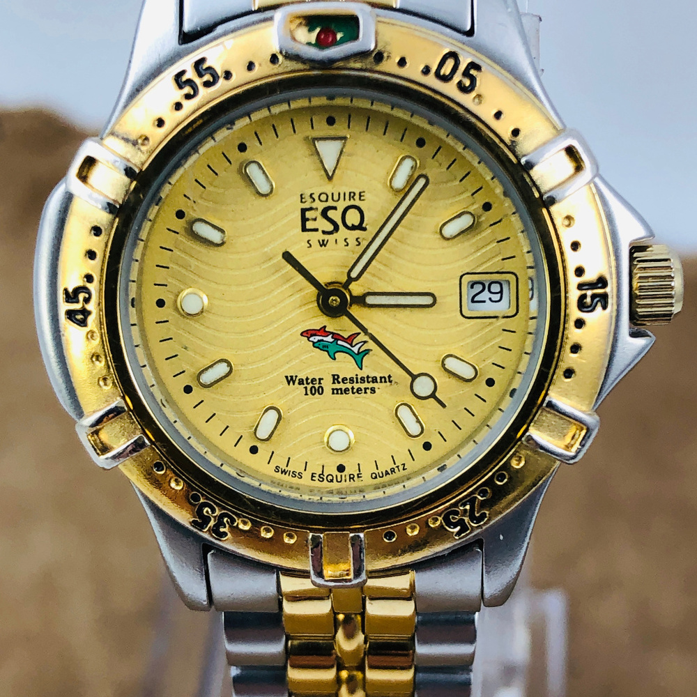 Vintage Rare Movado ESQ Swiss Date Diver Watch